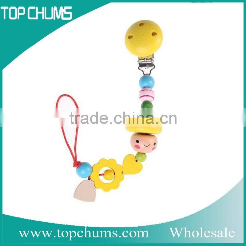 Environmental wooden pacifier clip wholesale baby pacifiers