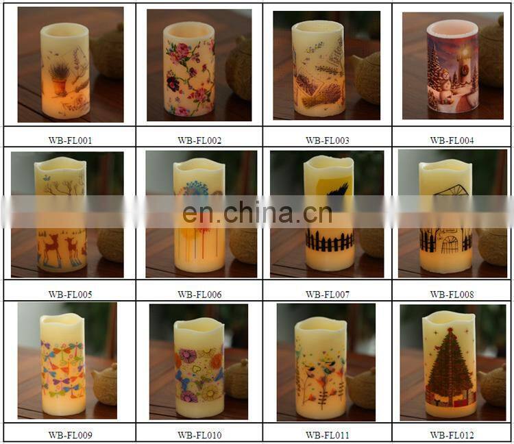 RoHS/CE/EMC Passed Real Wax Water Sticking Scented Flameless LED Candle
