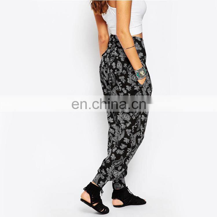 Wide Waistband Women Rayon Harem Pants Thailand
