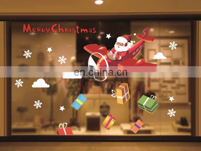 2017 new Christmas decotation wall sticker ,Christmas shop window sticker, christmas glass window stick