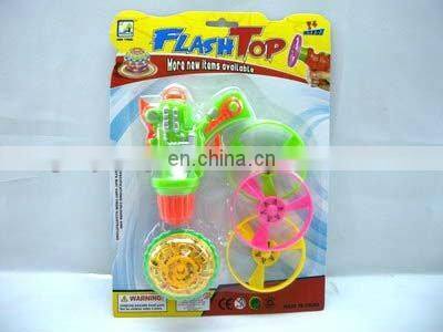 Plastic spinning disc top toys
