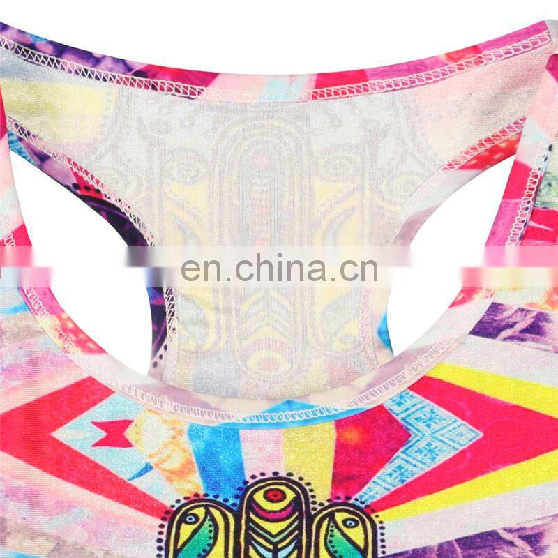 Ladies Stretchy Gradient Printed high quality sports tracksuits