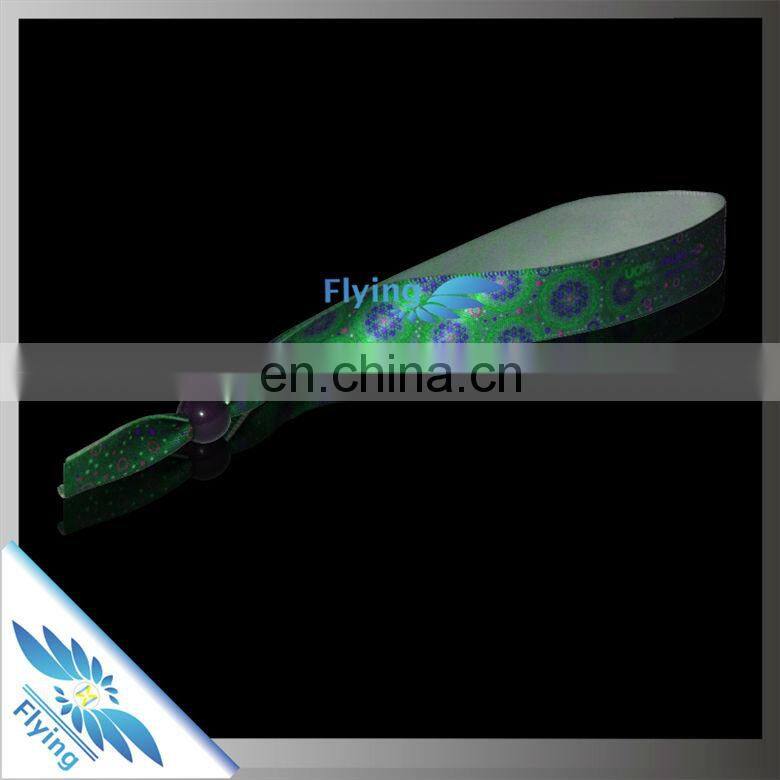 soft wear festival custom satin wristband fabric wristbands with lock