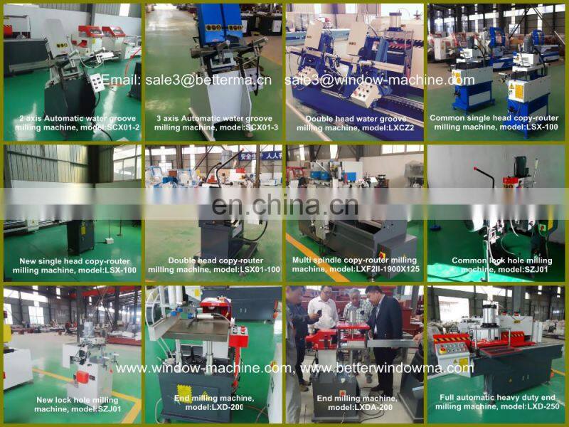 2016 new type precision auto PVC window fabrication machine for lock hole drilling