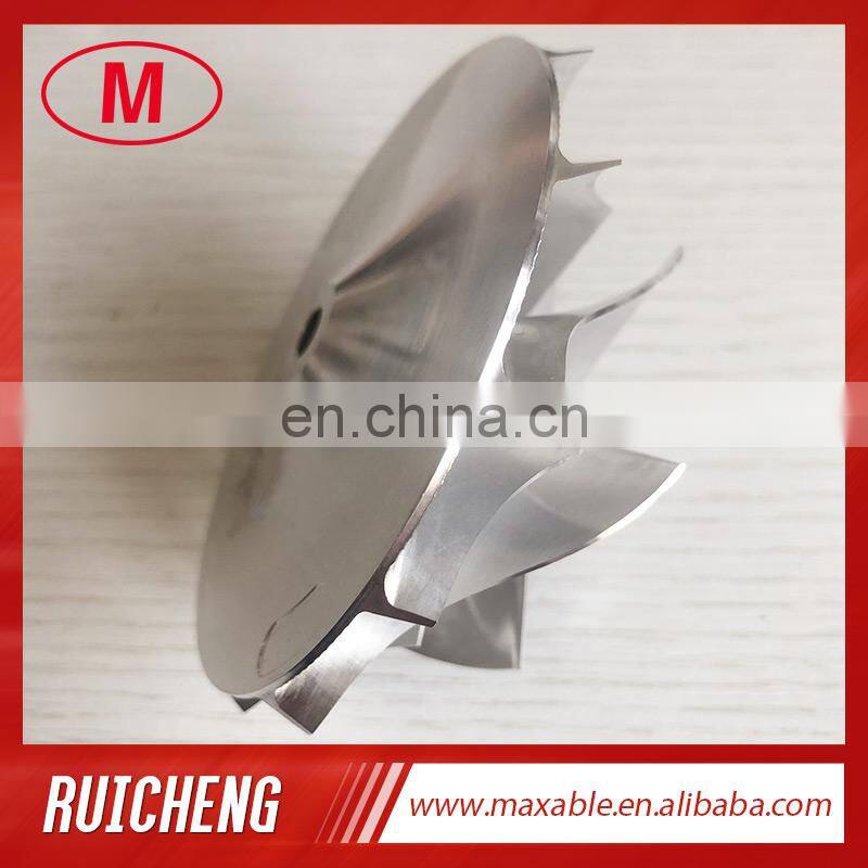 T04E forward 61.40/82.00mm 6+6 blades high performance turbo milling/alumimun 2618/Billet compressor wheel