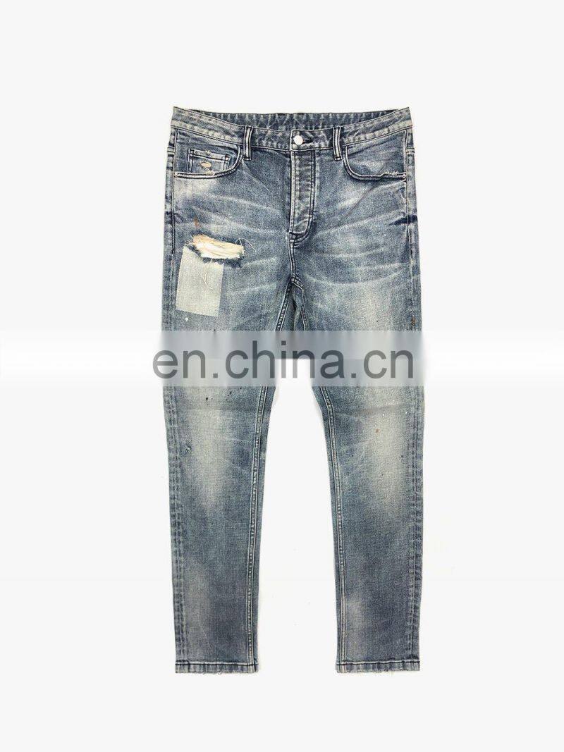 DiZNEW High Quality Wholesale Denim Men Blue Jeans