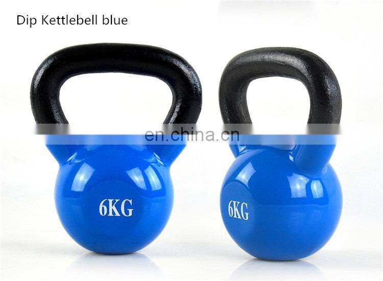 Factory wholesale colored vinyl rubber coated kettlebell