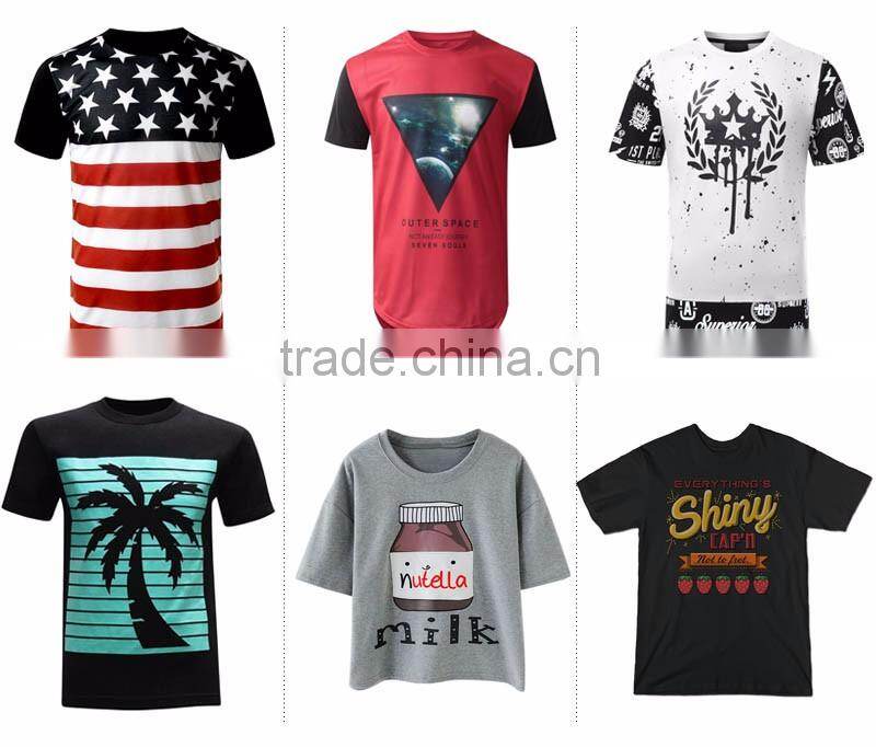 cheap price fashion custom printed cotton t-shirt