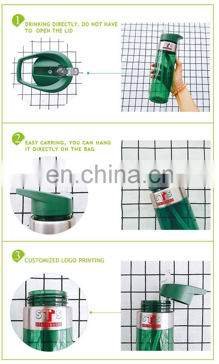 Best Selling Bpa Free Custom Private Label Plastic Water Bottle With Straw