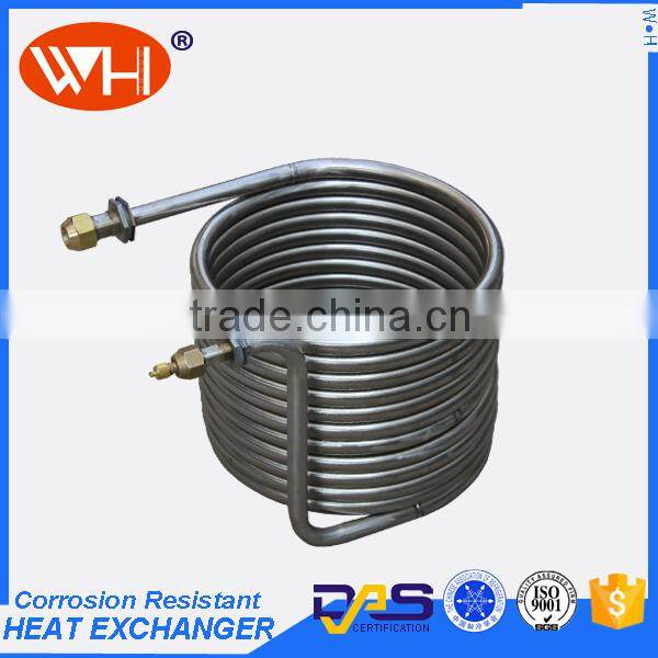 Economical titanium chiller coil, titanium heater