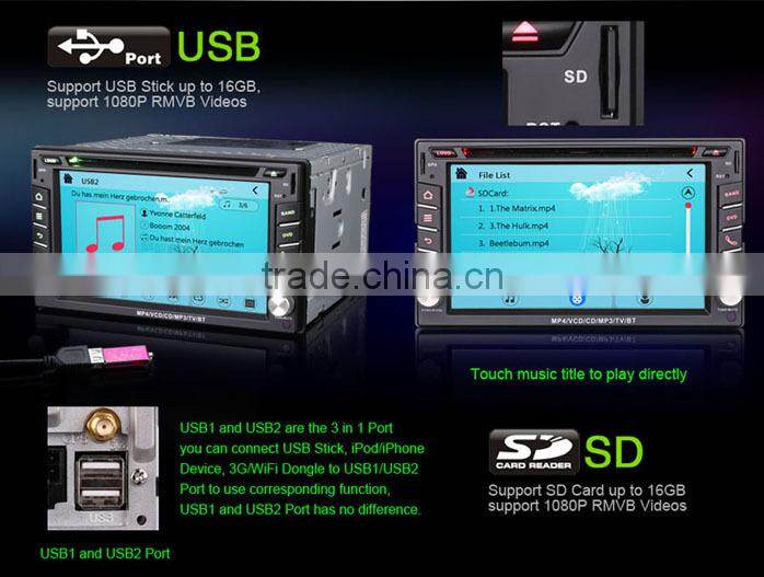 Erisin ES7610M 6.2" 2 Din Autoradio DVD GPS with SWC Bluetooth