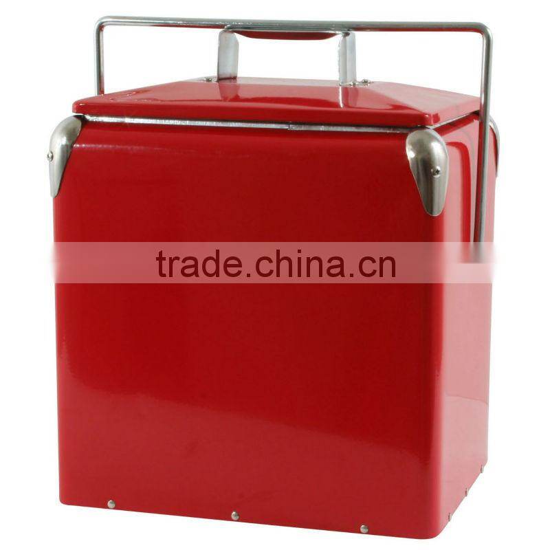 Metal Cheap Picnic Cooler with Handle