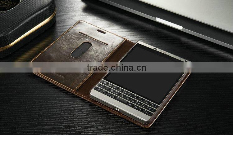 for Blackberry Passport 2 case, book style leather flip case for Blackberry Passport 2
