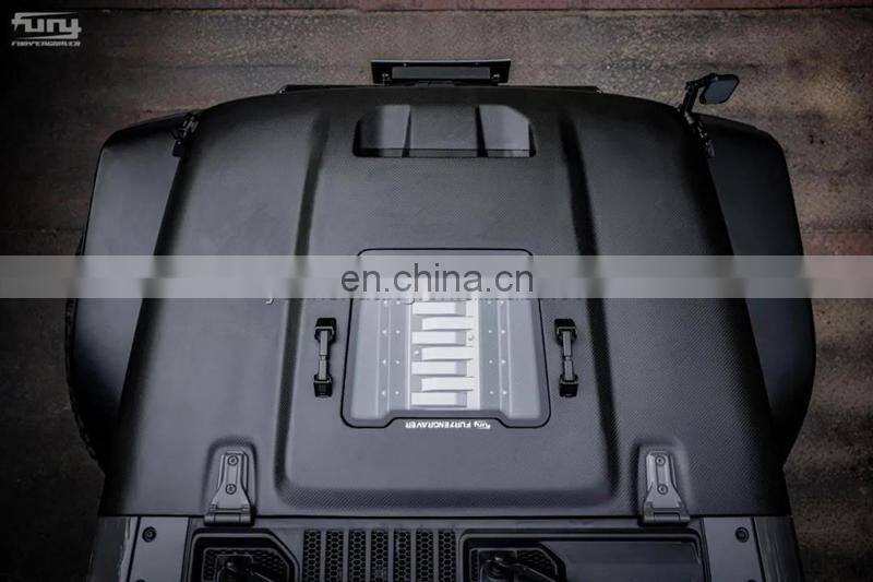 Furengraver carbon fiber hood for Jeep wrnagler JL 2018+ offroad hood parts
