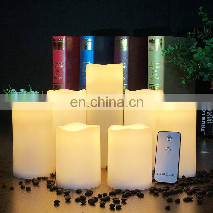 Plastic High Quality Led Candle Light Electric Candle With 2 Buttons Remote Control