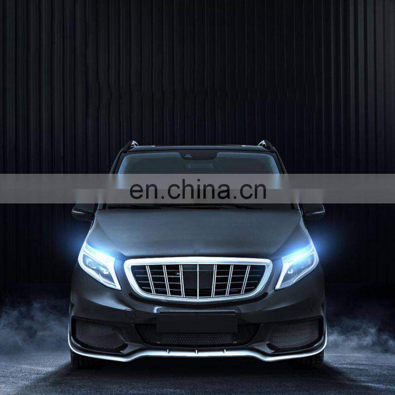 Top Quality Modify V900 For Mercedes-benz V-class Vito W447 Body Kit Front Rear Bumper & Lip Hood Headlights Taillights