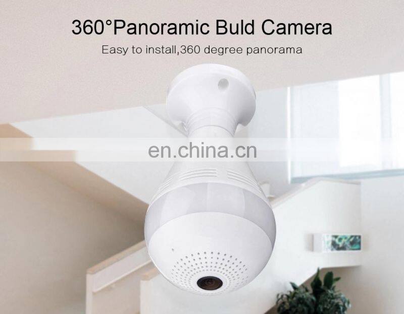 360 Degree LED Camera Bulb Light 1080P Wireless CCTV Bulb Panoramic Home Security WiFi CCTV Fisheye Bulb Lamp