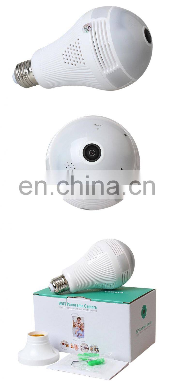 360 Degree LED Camera Bulb Light 1080P Wireless CCTV Bulb Panoramic Home Security WiFi CCTV Fisheye Bulb Lamp