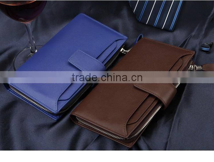 high capacity genuine leather men's wallet with many card slots, wholsale rfd leather wallet for men