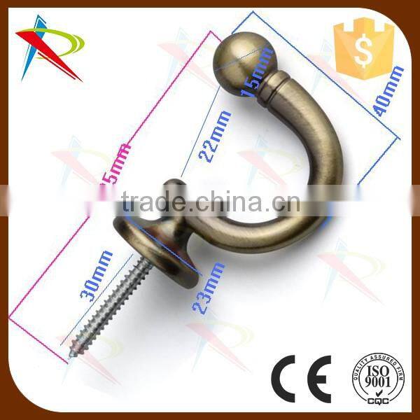 Fancy & Decorative quality magnetic chrome ball end curtain tieback/tassel hooks /drapery hooks