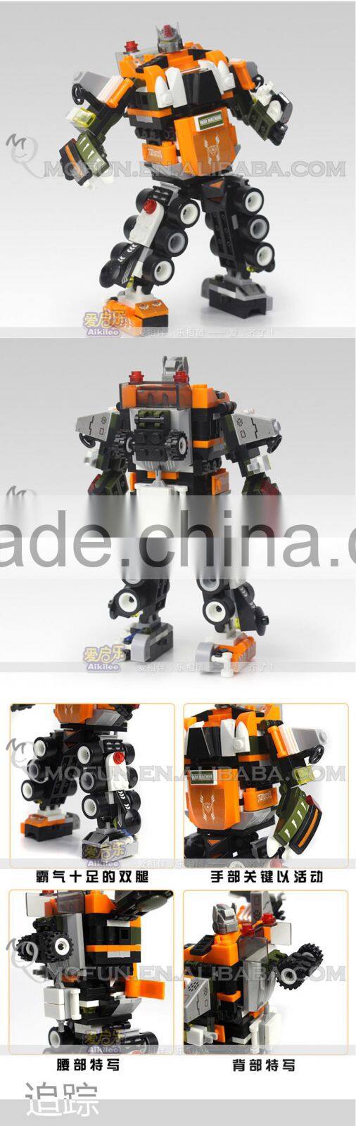 Mini Qute 4 in 1 super hero plastic robot changing model car building blocks brick model educational toy NO.MQ 038