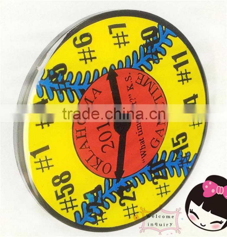 Anniversary lapel pin badge convex polygon Number 5 custom lapel pin badge