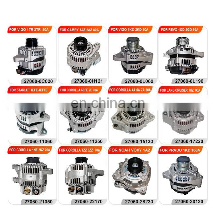 Ivanzoneko High Quality Hot Sale Best Prices Auto Electrical Car Alternator For Toyota Nissan Suzuki Mitsubishi Honda Hyundai