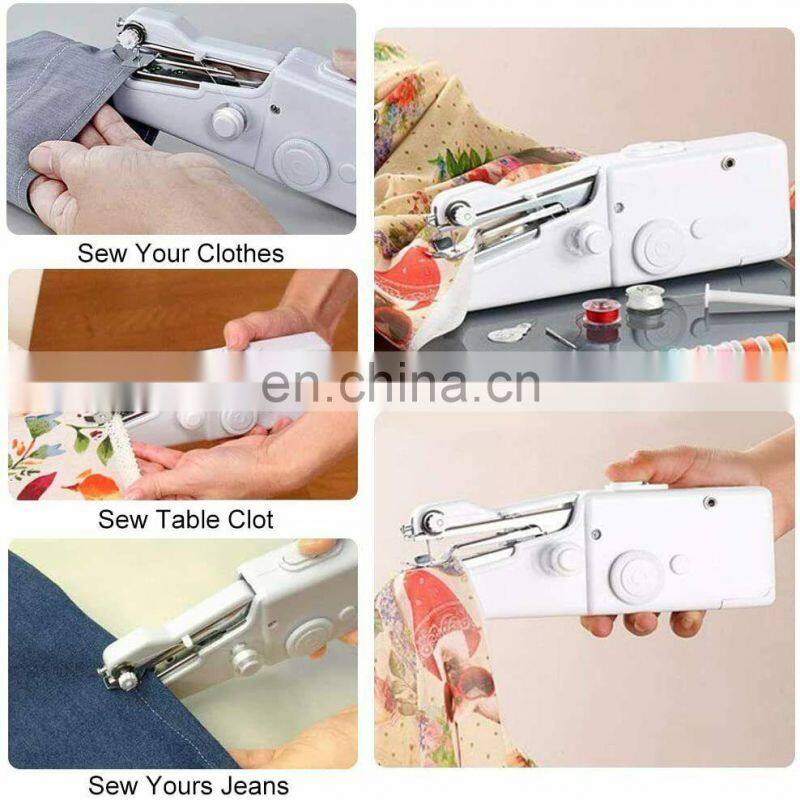 Mini Portable Handheld Cordless Sewing Machine Hand Held Stitch Home Clothes