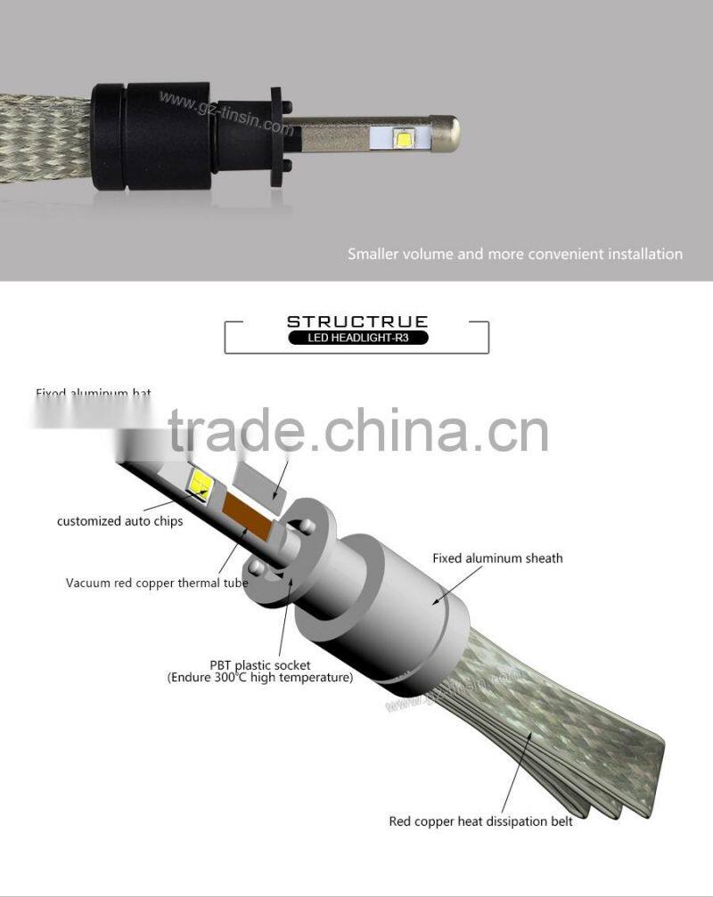 led auto accessories car headlight bulb 6000k 4800lm 40w a336 led headlight