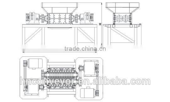 metal shredder/shredder plastic price/plastic bottle shredder machine