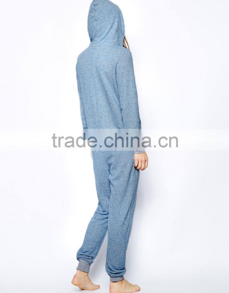 Hooded neckline Kangaroo pockets Jersey Sweater Night Onesie
