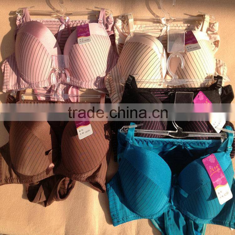 1.05USD New Products Updated Strip Style Ladies Big Cup Lovely Sexy Girls Bra And Panty, 5 Colours/38-42C Cups(kctz015)