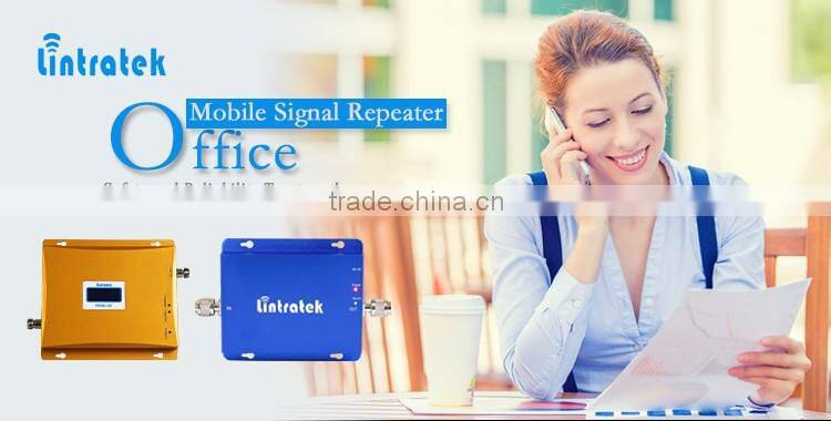 LINTRATEK mobile phone dual band signal booster gsm 900 wcdma 2100 global telecom gsm signal repeater 3g