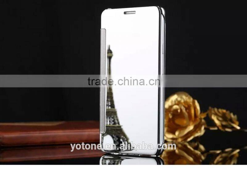 Attractive Design Flip Mirror Phone Cover /Luxury Hybrid Leather Mirror Case For Samsung Galaxy A7 2016