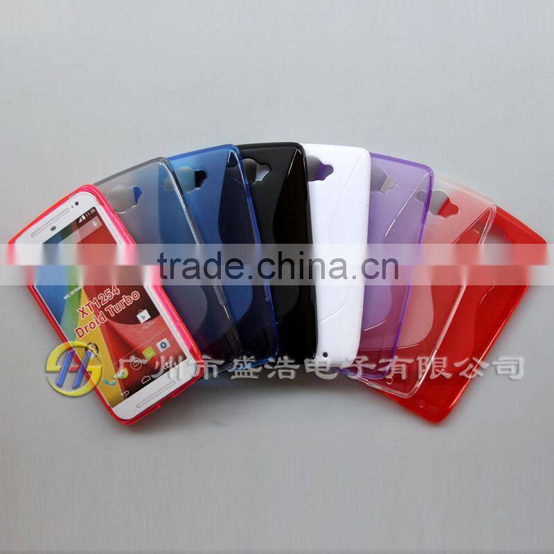 Wholesale TPU S wave matte non-slip mobile cell phone case for Moto Droid Turbo XT1254