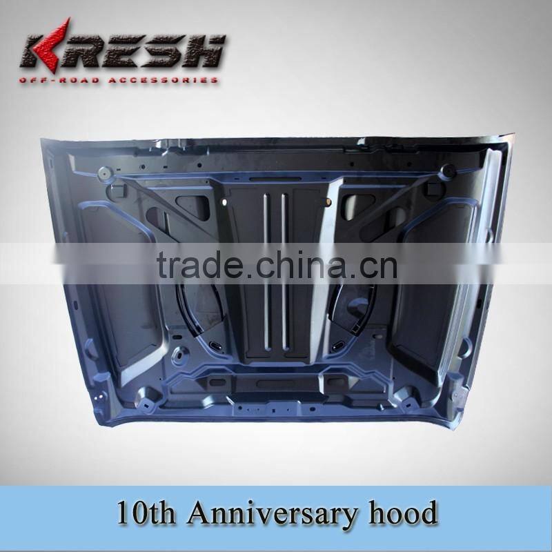 China manufacture wrangler JK steel10th anniversary hood engine cover Mopar hood for wrangler