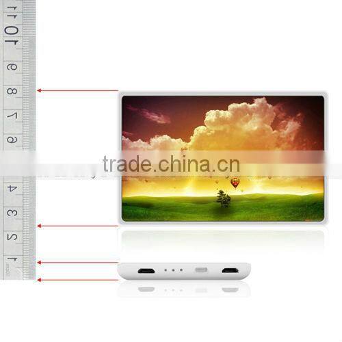 Ultra-thin aluminum alloy 2000mah portable power source with USB flash disk