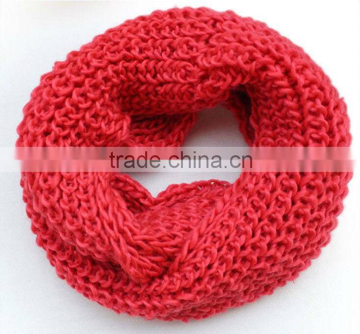 Best Selling Iceland Yarn Plain Knitted Winter Circle Loop Scarf