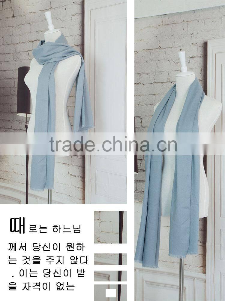 Best Selling Warm Woman Fashion Cashmere Pashmina Plain Shawl Scarf