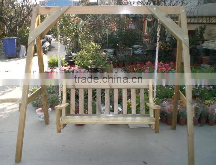 Factory Production Wooden Double Hanging Garden Swing Set for adult