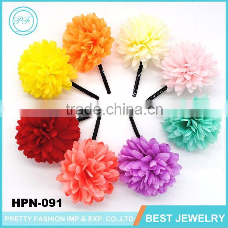 Wholesale Colorful Rose Fabric Flower Women Hair Accessories
