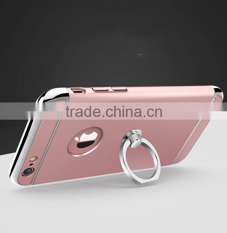 Rose Gold 3 in 1 detachable spraying frosted armor hard pc case for iphone 6