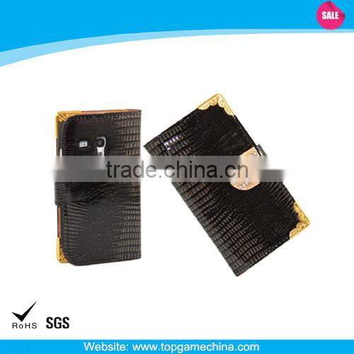 Leather wallet case for samsung galaxy S3 mini i8190 with Card Slot