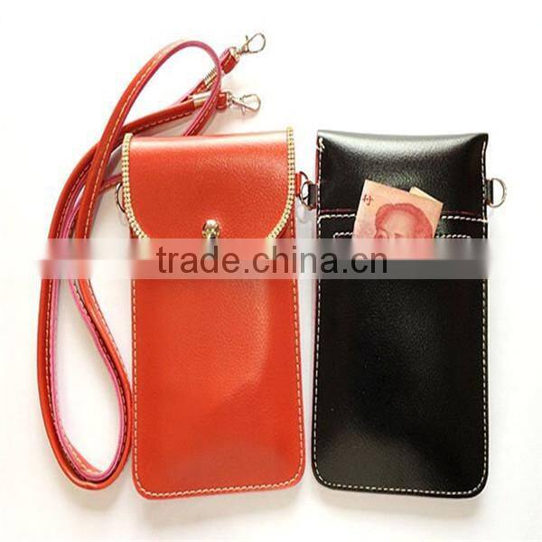 Universal leather case for 5-6.5 inch mobile phone case