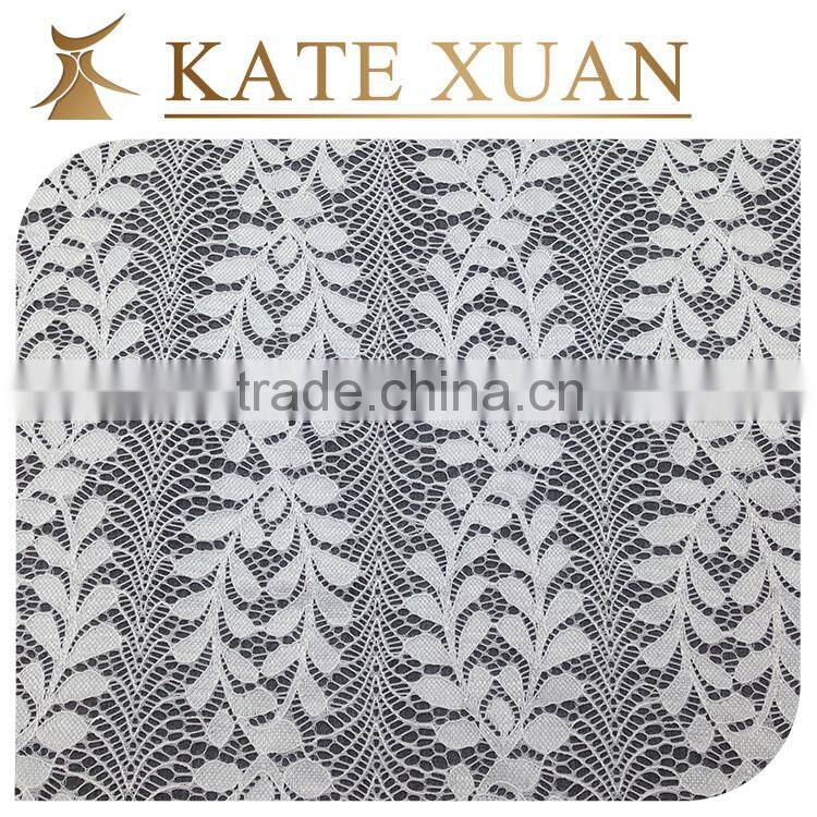 Cheap pink cotton chemical lace embroidery fabric