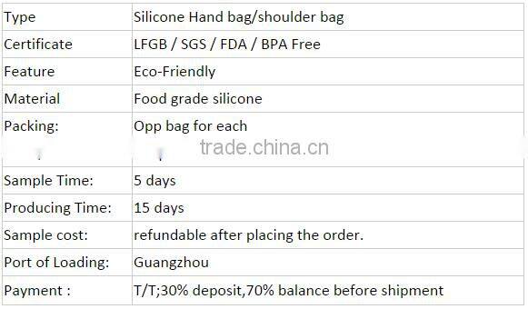 New Fashion Silicone Waterproof Beach Bag Candy Color Summer Shoulder HandBag