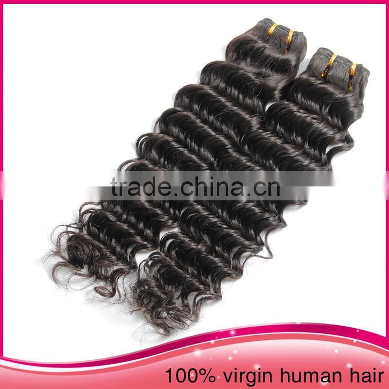 Wholesale Full Cuticle 6a Brazilian Human Hair Extension, 100Unprocessed Human Hair Deep Curly Hair Weaving