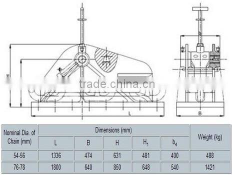OCIMF Type single point mooring anchor chain stopper