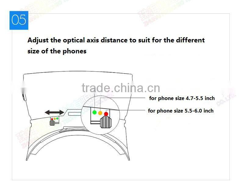 2015 New VR headset with magnet function the same as google cardboard