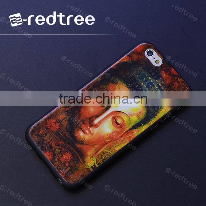 3D flower shinning rhinestone cell phone case OEM/DOM cover for iphone 6